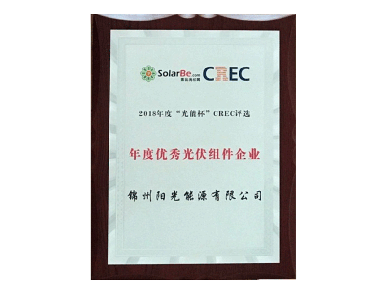 年度優(yōu)秀ソーラーエナジーモジュール企業(yè)
